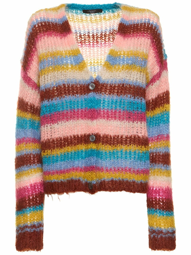 Photo: WEEKEND MAX MARA Gerarda Striped Mohair Blend Cardigan