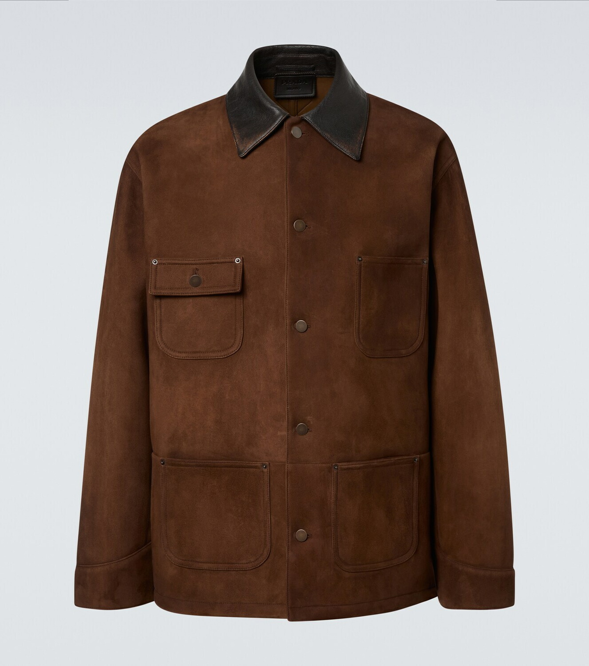 ジャケット・アウター PRADA Archive suede leather jacket Prada Leather-trimmed suede jacket Prada