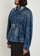 Simone Rocha Embellished Belted Denim Jacket