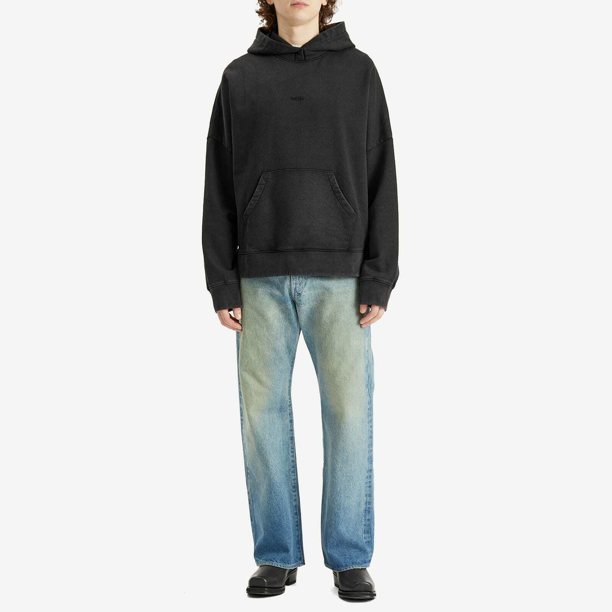 Won Hundred Men's Staff Hoodie in Washed Black