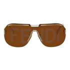 Fendi Gold FF M0098 Aviator Sunglasses