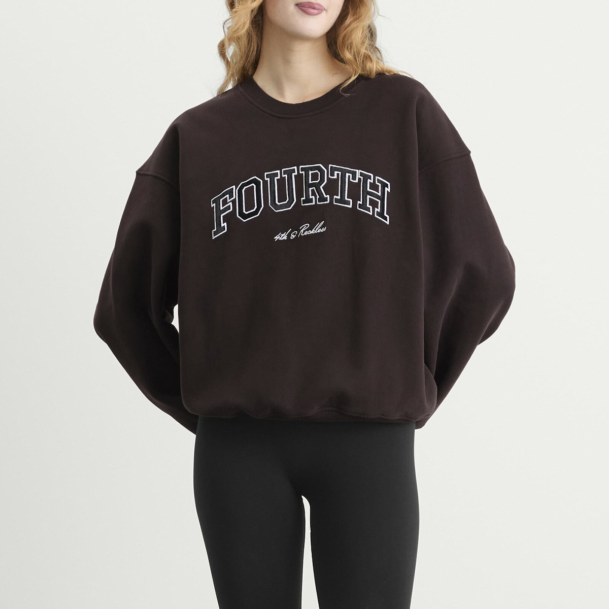 4th & Reckless Women's Leon Sweatshirt in Chocolate