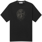 Stone Island Men's Reflective One Badge Print T-Shirt in Black