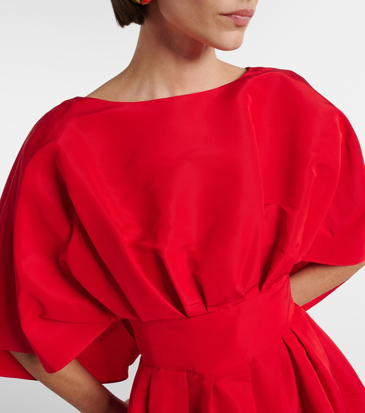 Carolina Herrera Fan gathered silk minidress