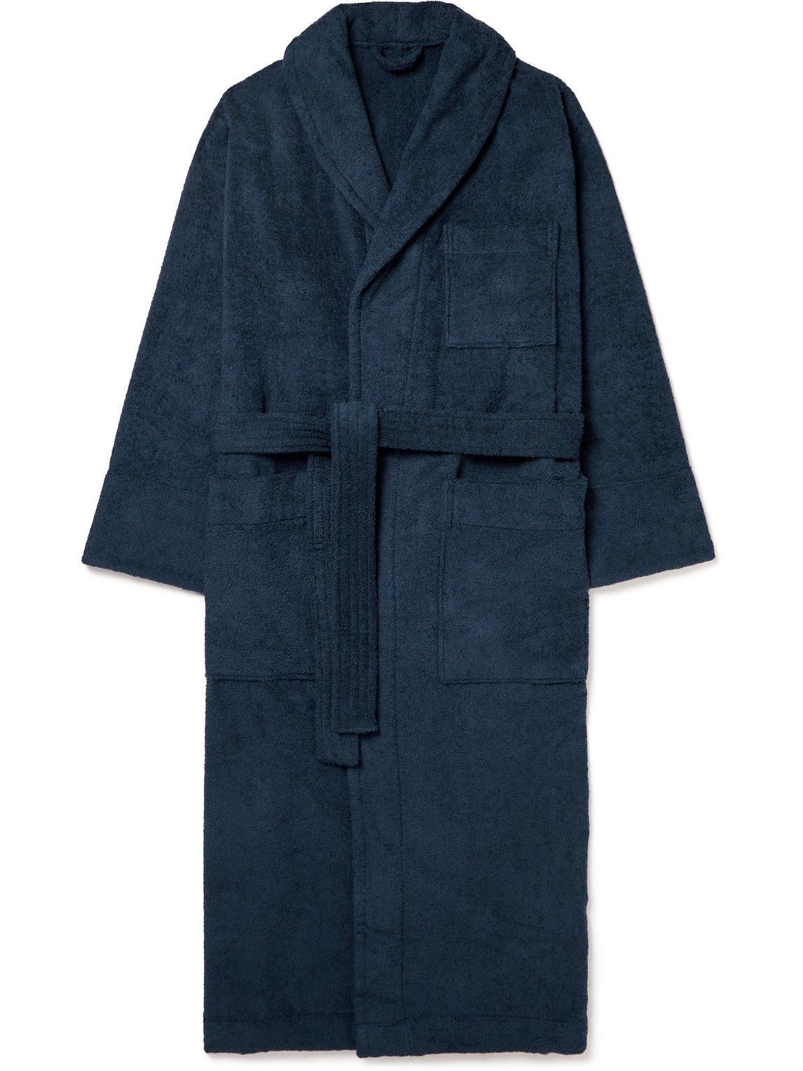 TEKLA - Organic Cotton-Terry Robe - Blue Tekla Fabrics
