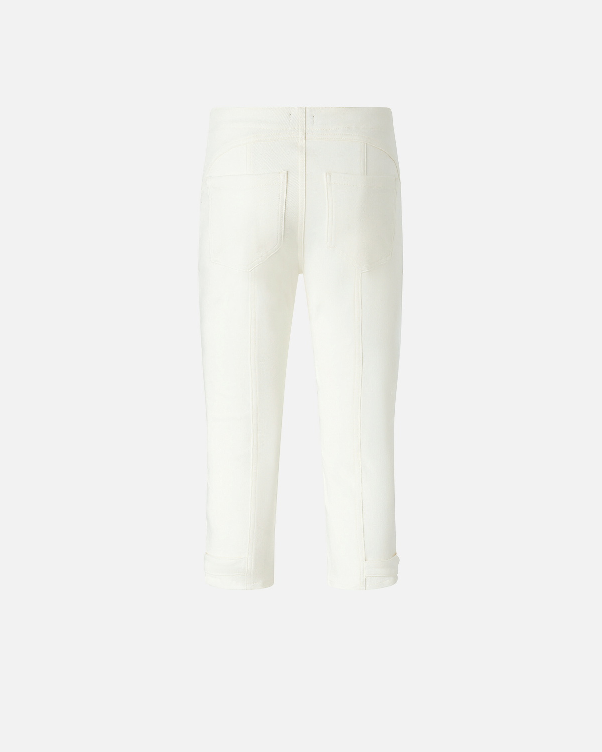 Pinko Cotton Canvas Capri Pants Bright White