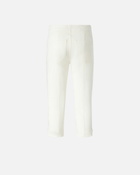 Pinko Cotton Canvas Capri Pants Bright White