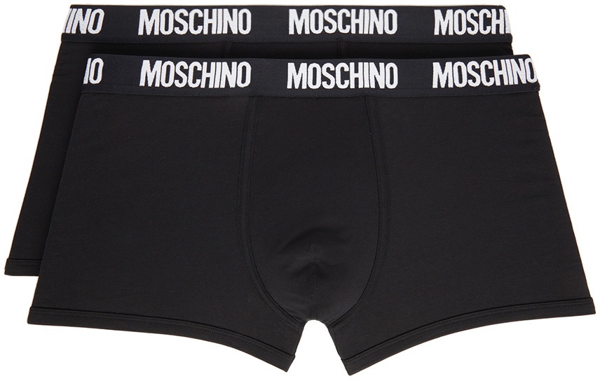 Moschino Two-Pack Black Logo Boxers Moschino