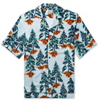 Acne Studios - Simon Camp-Collar Printed Voile Shirt - Men - Sky blue