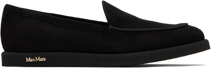Photo: Max Mara Black Soft Moc Loafers