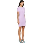 Versace Purple Jacquard Stretch Cotton-Jersey Minidress