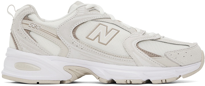 Photo: New Balance Off-White & Beige 530 Sneakers