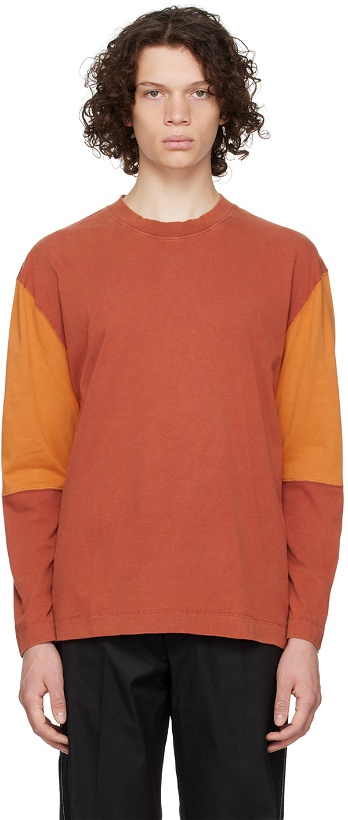 Photo: Schnayderman's Orange Oversized Long Sleeve T-Shirt
