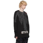 99% IS Black Reflective Skull Long Sleeve T-Shirt