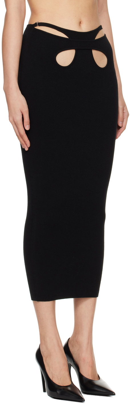 Dion Lee Black Mobius Loop Midi Skirt
