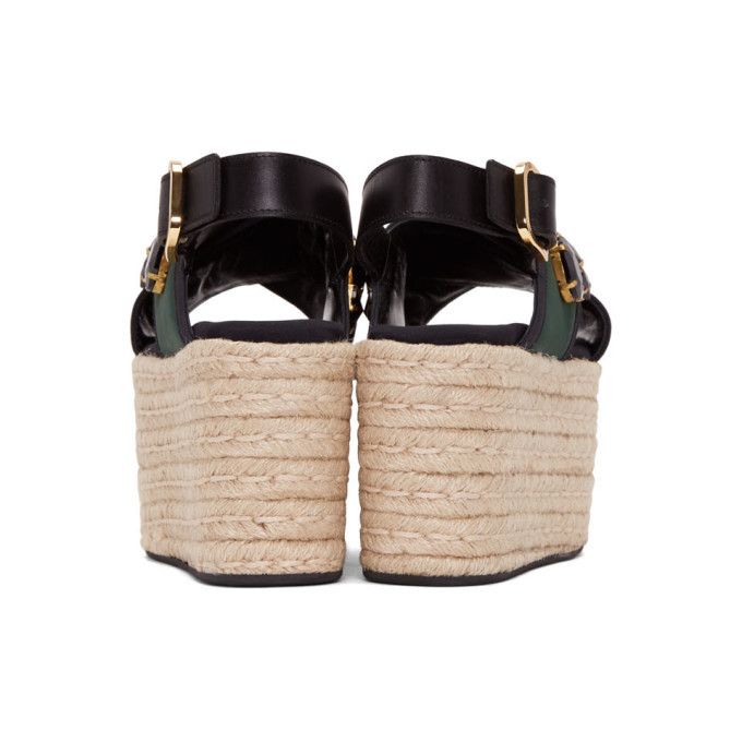 Marni Green Criss-Cross Platform Sandals Marni