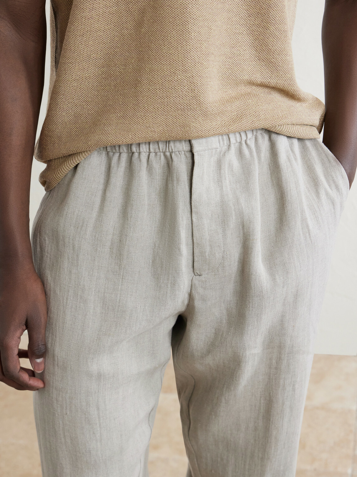 Sunspel - Slim-Fit Straight-Leg Linen Trousers - Neutrals