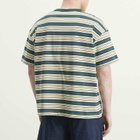 FrizmWORKS Men's Horizon Stripe T-Shirt in Dark Green