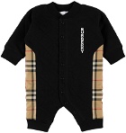 Burberry Baby Black Quilted Jumpsuit
