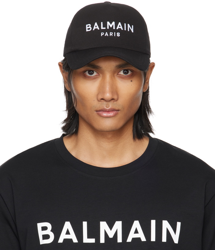 Photo: Balmain Black Embroidered Cap