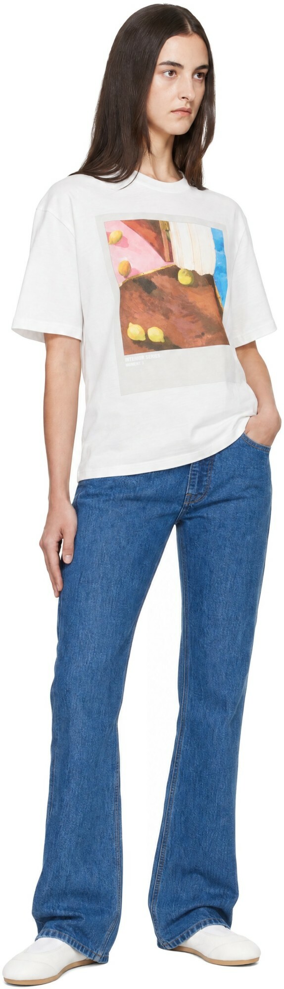 Jil Sander White Printed T-Shirt