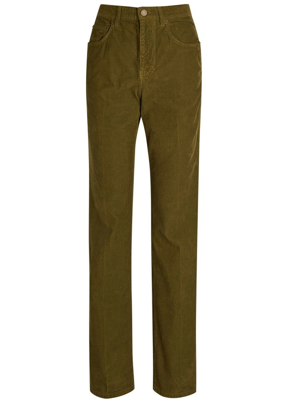 Photo: Saint Laurent Clyde Bootcut Corduroy Trousers Khaki