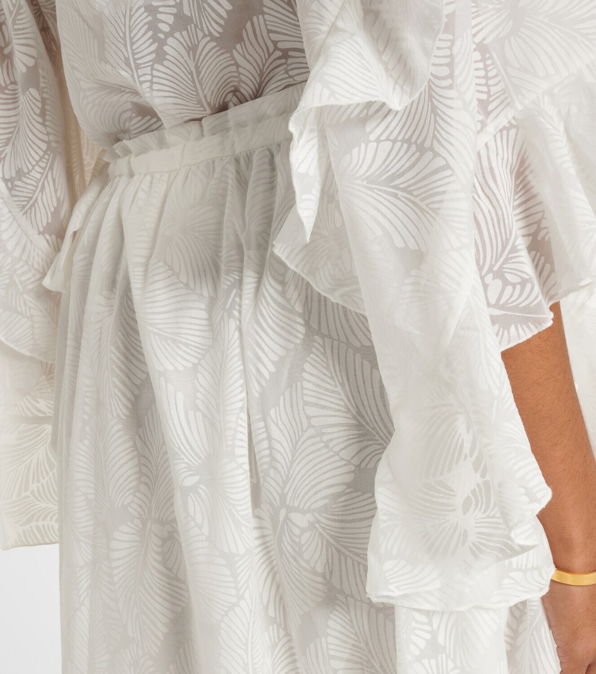 Zimmermann Daylight ruffled cotton-blend maxi skirt