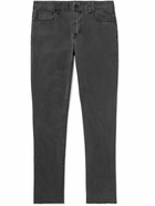 James Perse - Straight-Leg Brushed Cotton-Blend Twill Trousers - Black