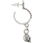 Emanuele Bicocchi Silver Single Tiny Skull Hoop Earring