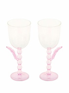 Maison Balzac Clear Palmier Wine Glasses Set