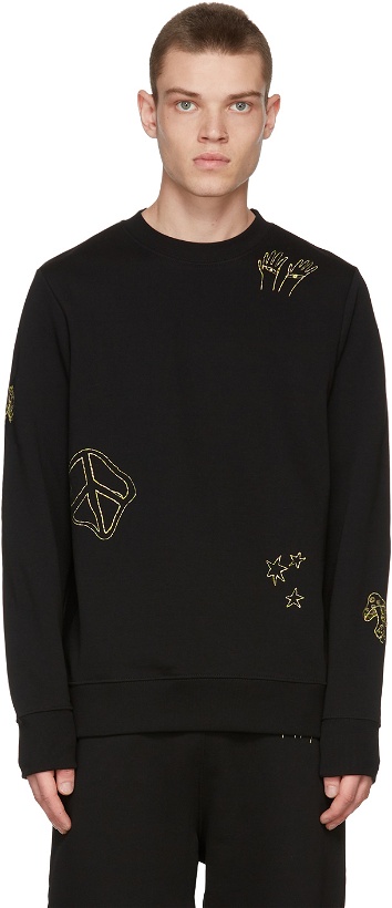 Photo: PS by Paul Smith Black Regular Fit Graphic Sweatshirt