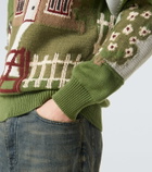 Junya Watanabe Intarsia cotton and wool sweater