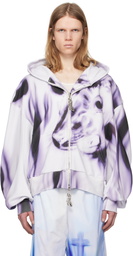 Gerrit Jacob White & Purple Oversized Hoodie