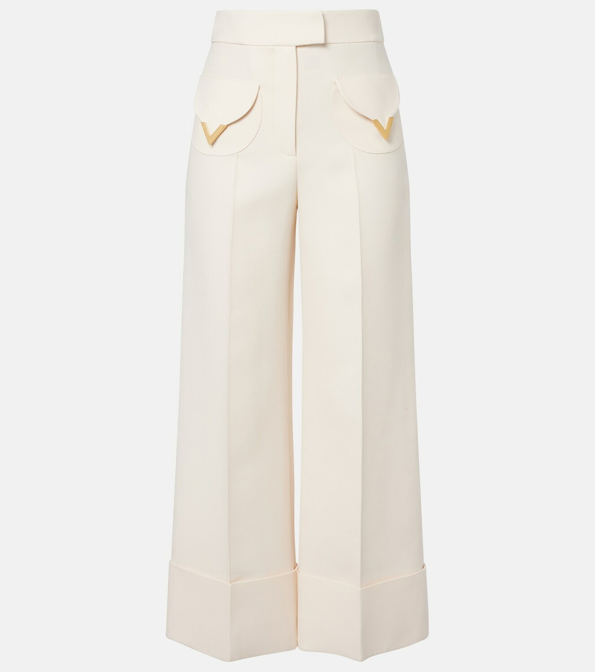 Valentino VGold Crepe Couture wide-leg pants