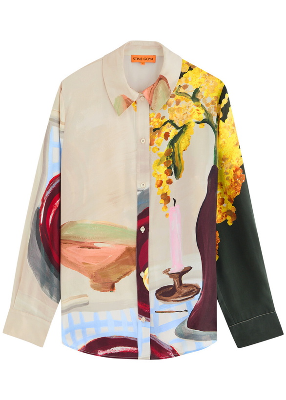 Photo: Stine Goya Printed Matte Satin Shirt Multicoloured 1