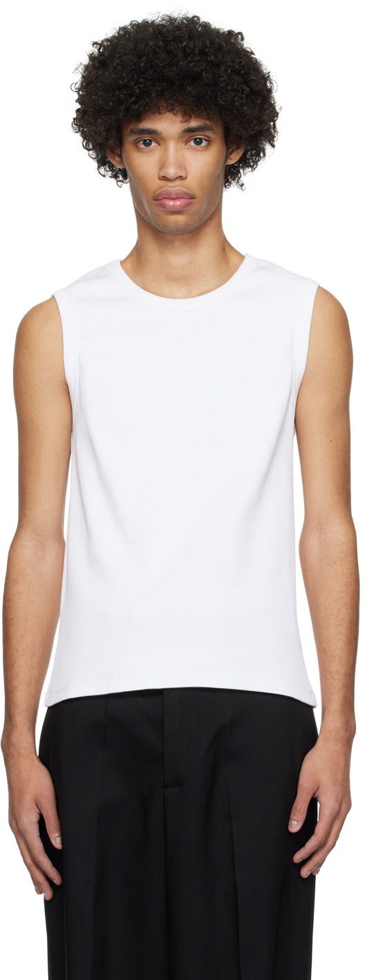 Róhe White Crewneck Tank Top