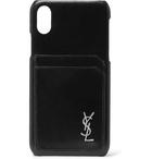 SAINT LAURENT - Logo-Detailed Leather iPhone X Case - Black