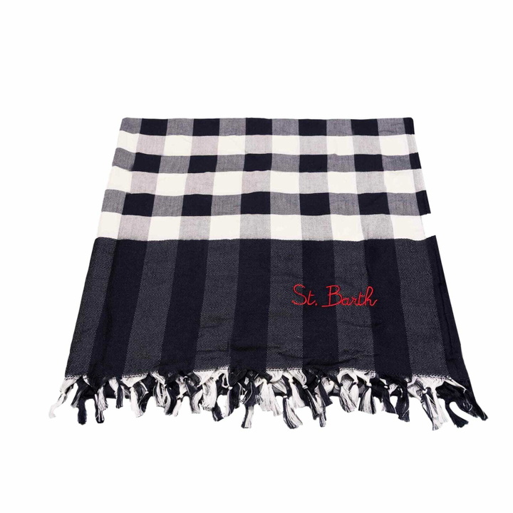 Photo: MC2 Saint Barth Blu Big Vichy Fabric Towel