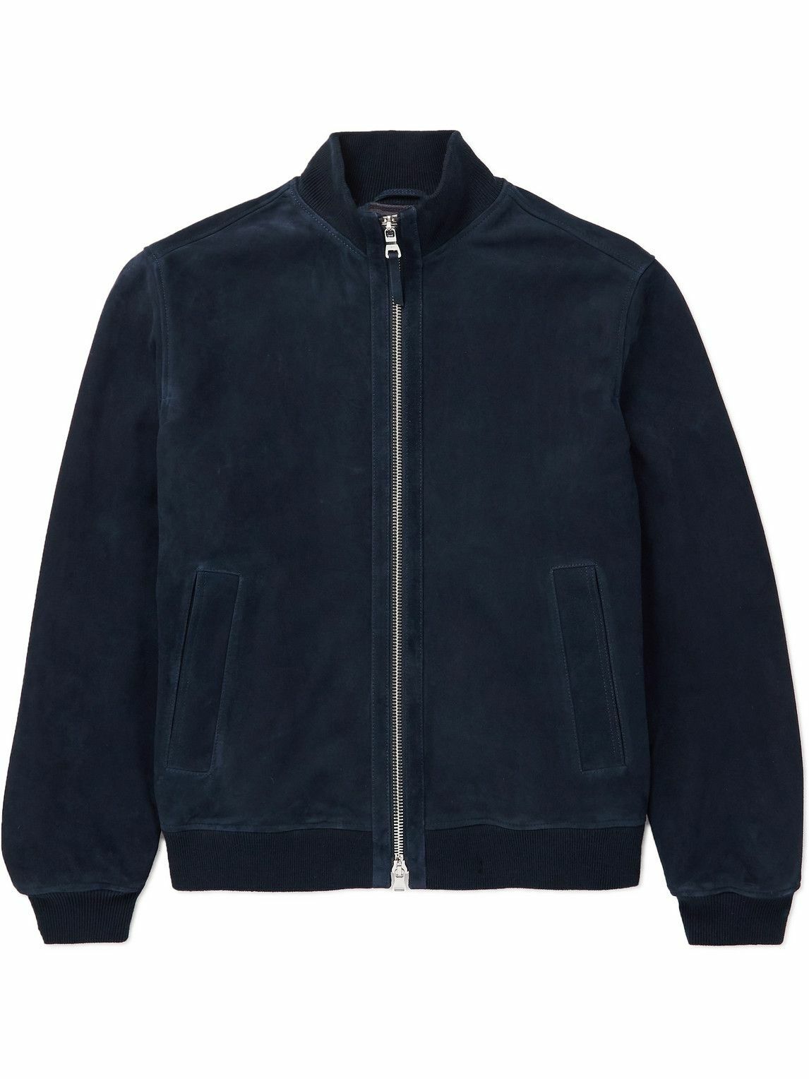 Mr P. - Suede Bomber Jacket - Blue Mr P.