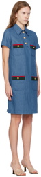 Gucci Blue Web Minidress