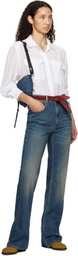 Isabel Marant Blue Skano Denim Belt Bag