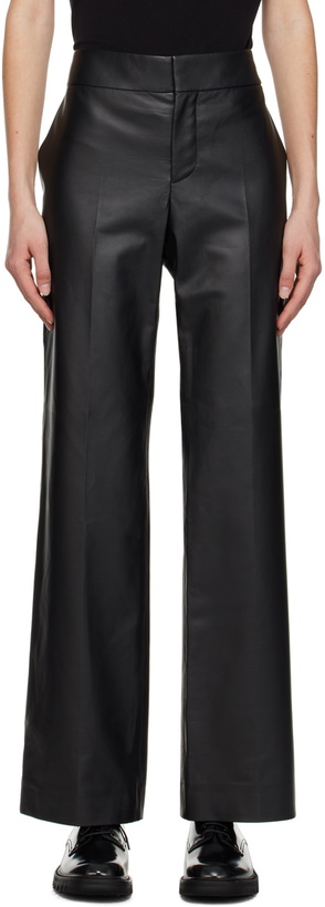 Photo: The Row Black Baer Leather Pants