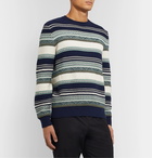 A.P.C. - Maxence Fair Isle Cotton Sweater - Blue