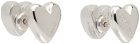 AMBUSH Silver Heart Earrings