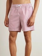 Loro Piana - Bay Straight-Leg Mid-Length Striped Swim Shorts - Pink