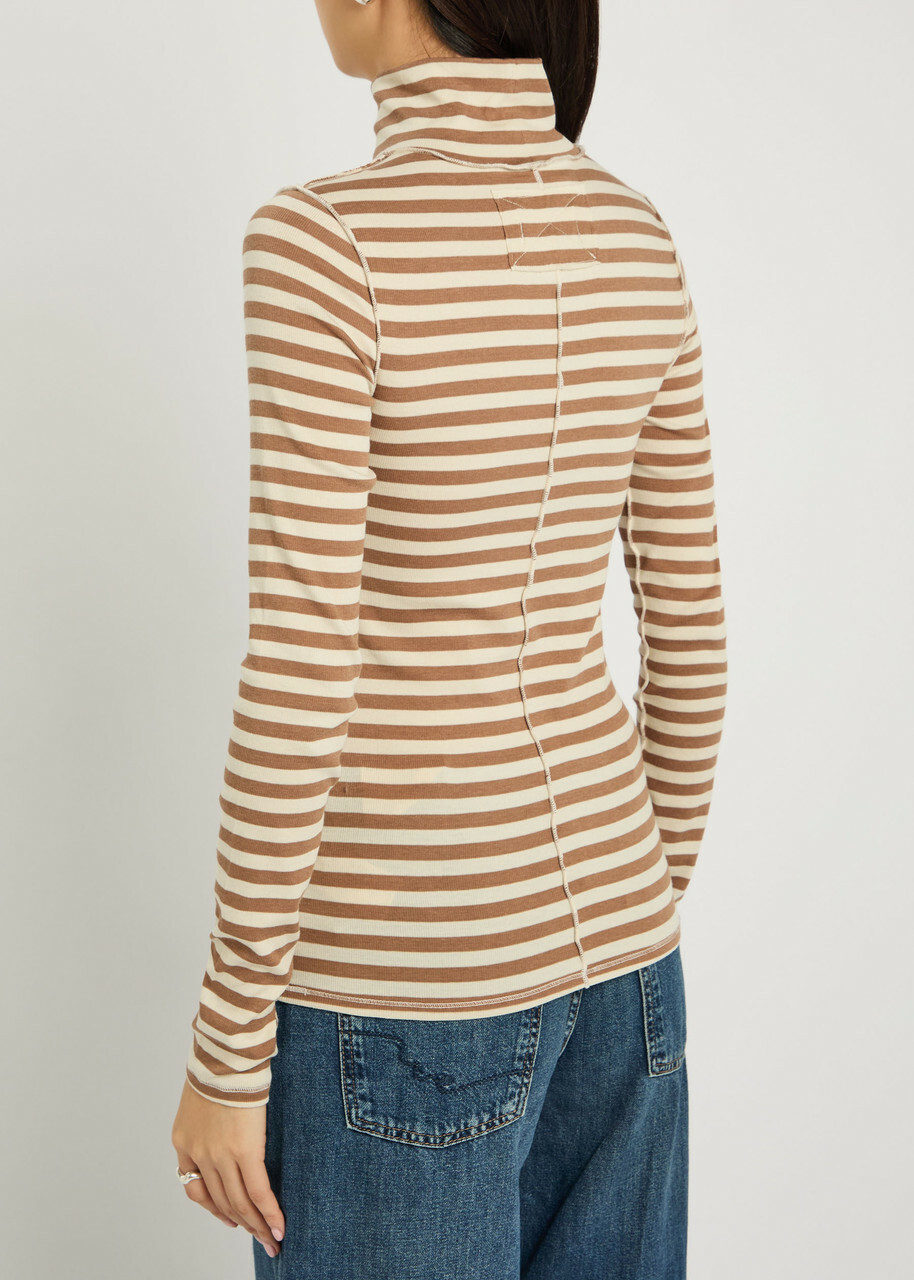 Free People Good Good Striped Turtle-neck Jersey top Multicoloured