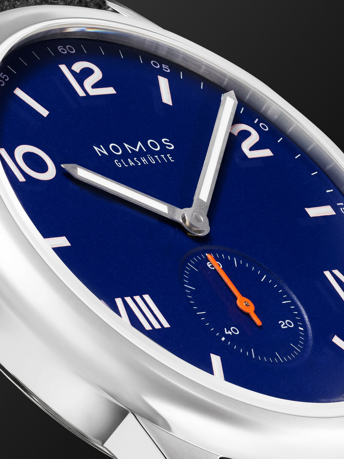 NOMOS Glashütte - Club Campus 38.5 Hand-Wound Stainless Steel and Alcantara® Watch, Ref. No. 722.GB
