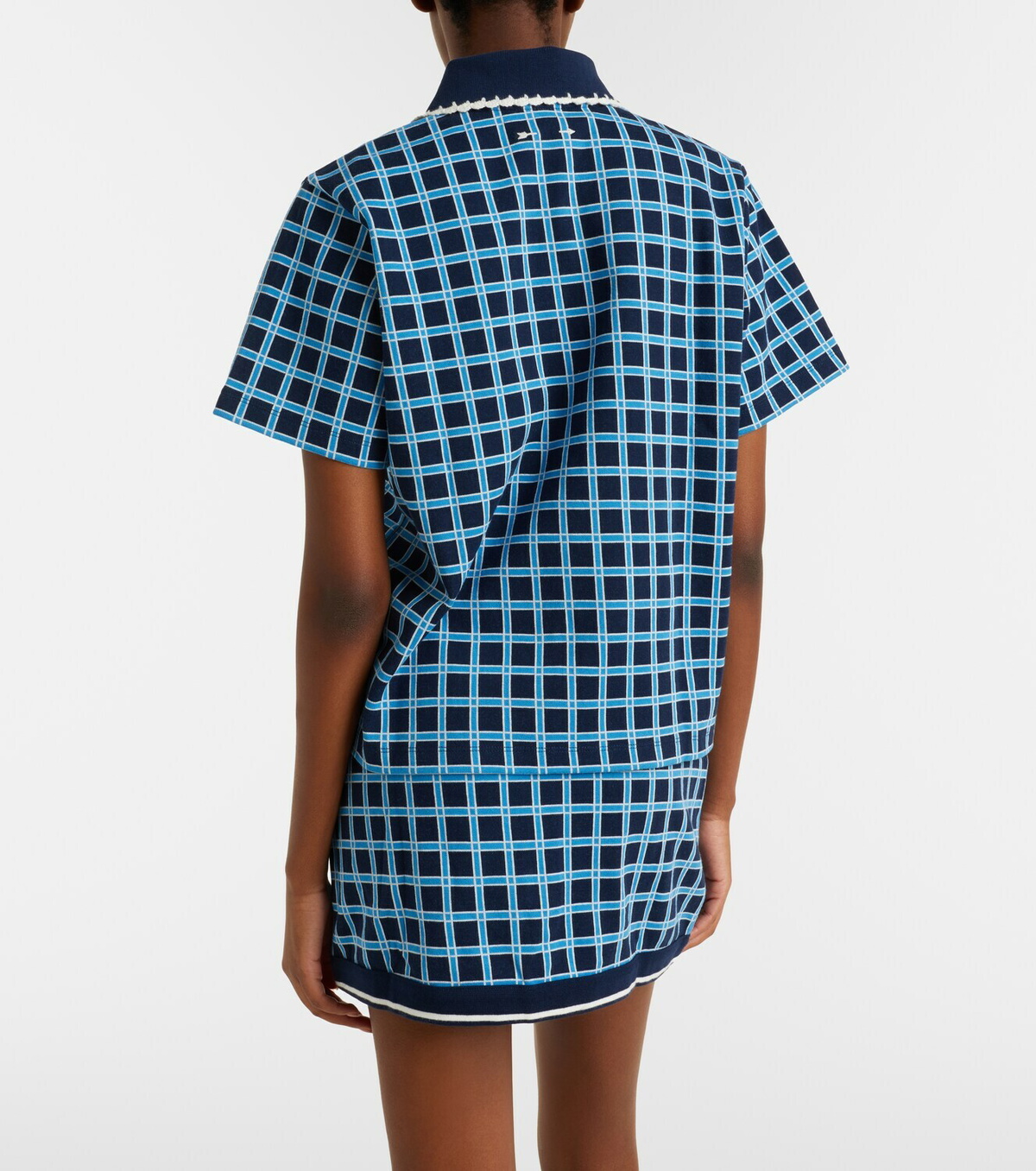 The Upside Clubhouse Dom checked cotton polo shirt