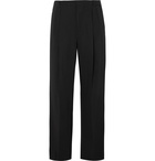 UMIT BENAN B - Wide-Leg Pleated Virgin Wool-Blend Trousers - Black