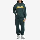BEAMS Men's College Logo Hoodie in Green